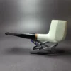 MBSD Meerschaum Deluxe Large Panel Smooth Block Meerschaum Pipe, Briar-Mortise - Image 8