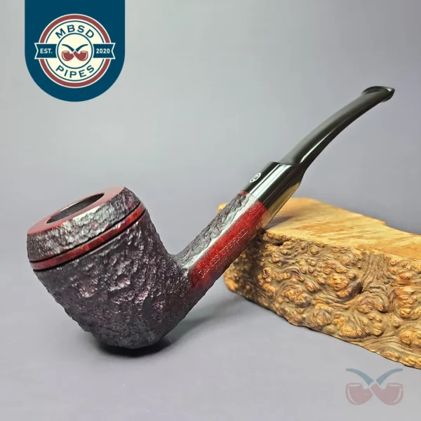 James Upshall Bark Group 6 Rusticated Rhodesian Estate Briar Pipe, Unsmoked