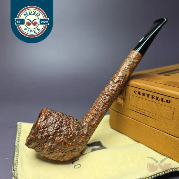 Castello Sea Rock 3K 41 Pencil Shank Liverpool Estate Briar Pipe, Italian Estates