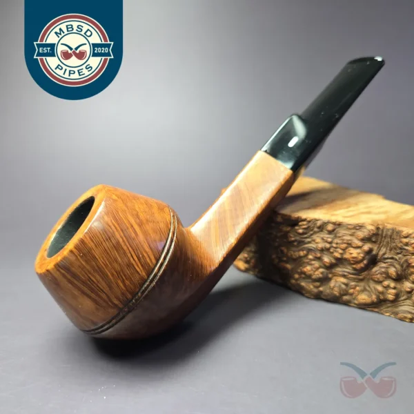 Castello "Castello" G Smooth Bulldog Straight Estate Briar Pipe, Italian Estates