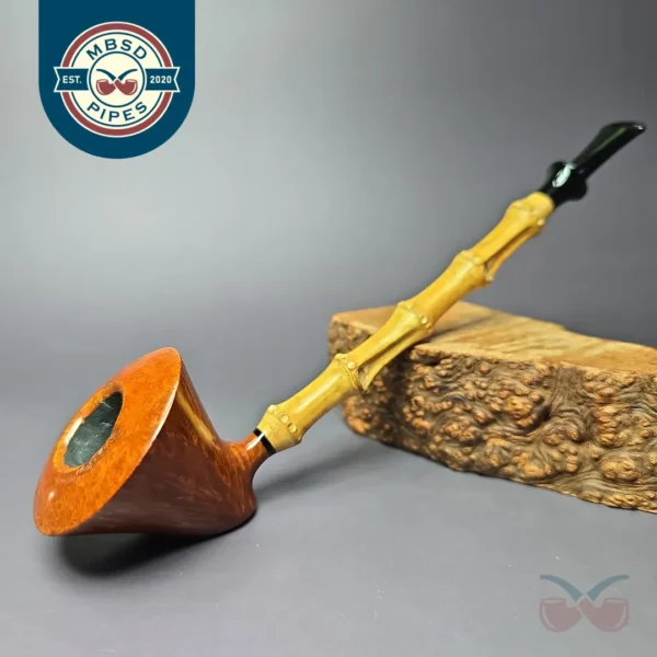 HS Studio Signature Smooth Bamboo Dublin Estate Briar Pipe, Unsmoked