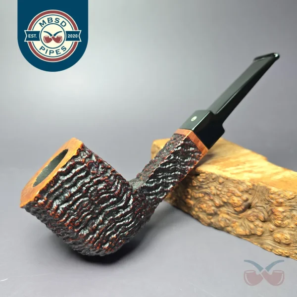 JT Cooke Sandblasted Panel Estate Briar Pipe, American Estates