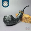 HS Studio XL Sandblasted Cobra Brandy w/ Ebony Estate Briar Pipe, Unsmoked