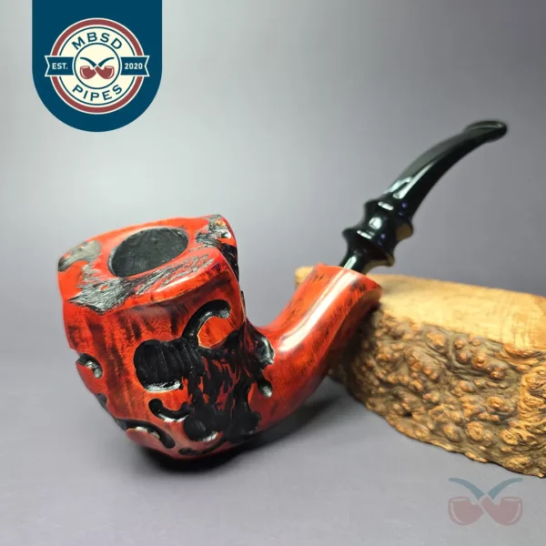 Nording Partially Rusticated Freehand Estate Briar Pipe, Unsmoked