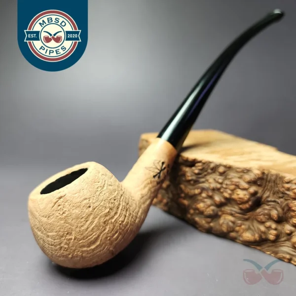 Morgan Bones Sandblasted Churchwarden Briar Pipe, New