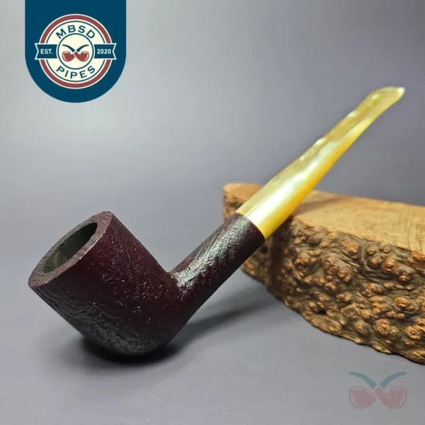 Sean Reum Glacier Sandblasted Featherweight Billiard Briar Pipe, New