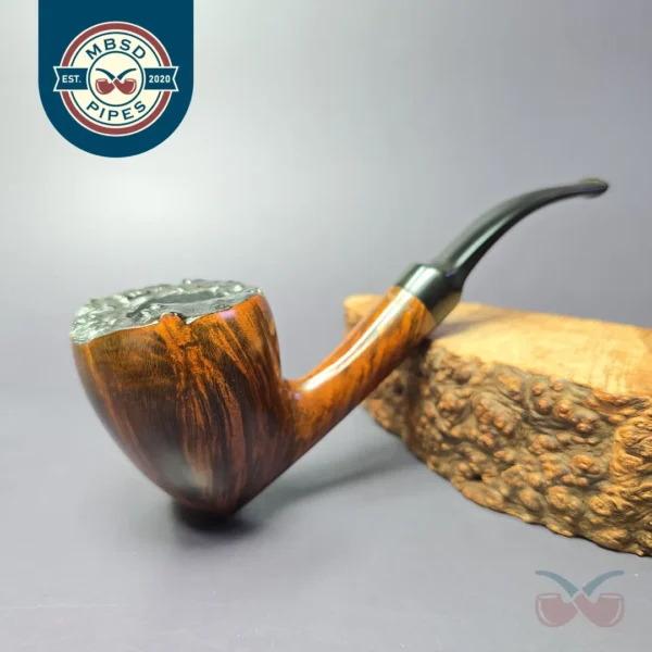 WO Larsen Straight Grain 7 Smooth Acorn w/ Plateaux Estate Briar Pipe, Unsmoked