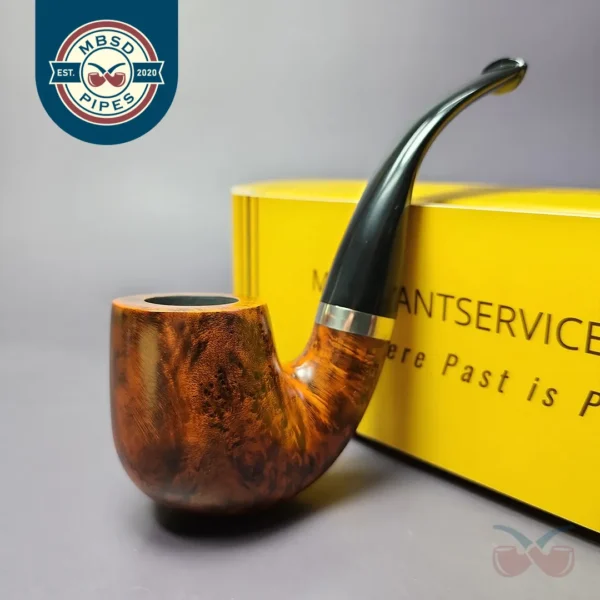 Merchant Service Smooth “Full Bent” Artisan Briar Pipe, New