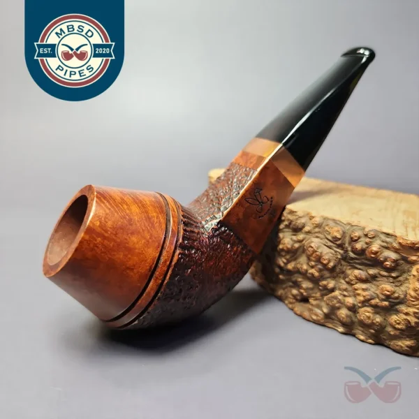 Morgan BlackJack 32 Partially Sandblasted Bulldog Briar Pipe, New