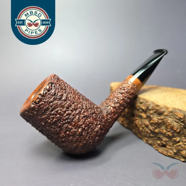 Walt Cannoy Cardinal House Munn E24 Rusticated Nosewarmer Handmade Briar Pipe, New