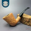 Proxima by Piero Vitale Natural Sandblasted Bent Dublin Briar Pipe, New