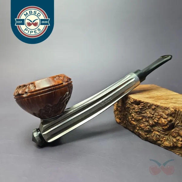 Kirsten CX Rusticated Metal & Briar Estate Pipe, American Estates