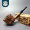 Proxima by Piero Vitale Contrast Sandblasted Pot Briar Pipe, New