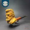 MBSD Meerschaum Masters by Karahan Abraham Lincoln Block Meerschaum Pipe, Briar-Mortise
