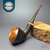 Smith House Partially Sandblasted Rhodesian w/ Horn Handmade Briar Pipe, New