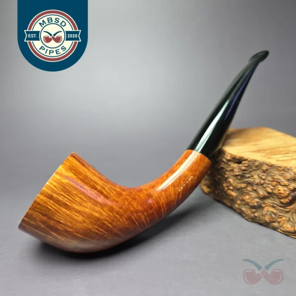 Dave Neeb Smooth Horn Handmade Briar Pipe, New