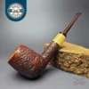 Smith House Sandblasted Billiard w/ Boxwood Handmade Briar Pipe, New