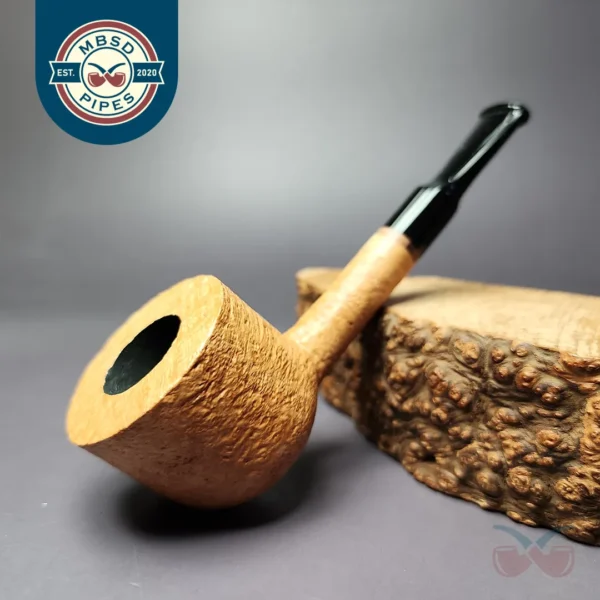 Proxima by Piero Vitale Sandblasted Pot Briar Pipe, New