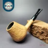 Proxima by Piero Vitale Natural Sandblasted Brandy Briar Pipe, New