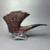Merchant Service Originals by G. Polla Magnum Sandblasted Freehand Briar Pipe, New - Image 2