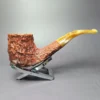 Savinelli Estella Rusticated Freehand Brandy Estate Briar Pipe, Unsmoked - Image 2