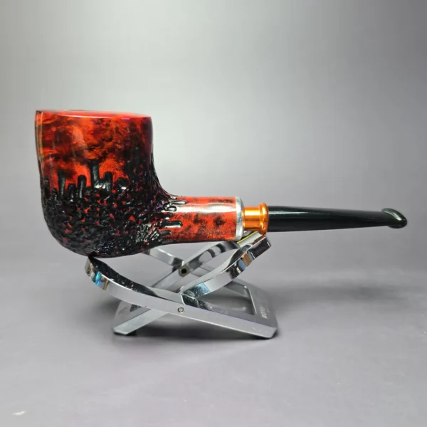 Nording Partially Rusticated Spigot Pot Estate Briar Pipe, Unsmoked - Image 2