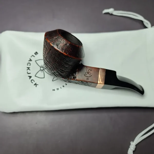 Morgan BlackJack 20 Sandblasted Bulldog Briar Pipe, New - Image 2