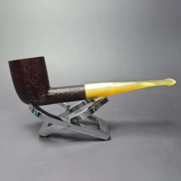 Sean Reum Glacier Sandblasted Featherweight Billiard Briar Pipe, New - Image 2