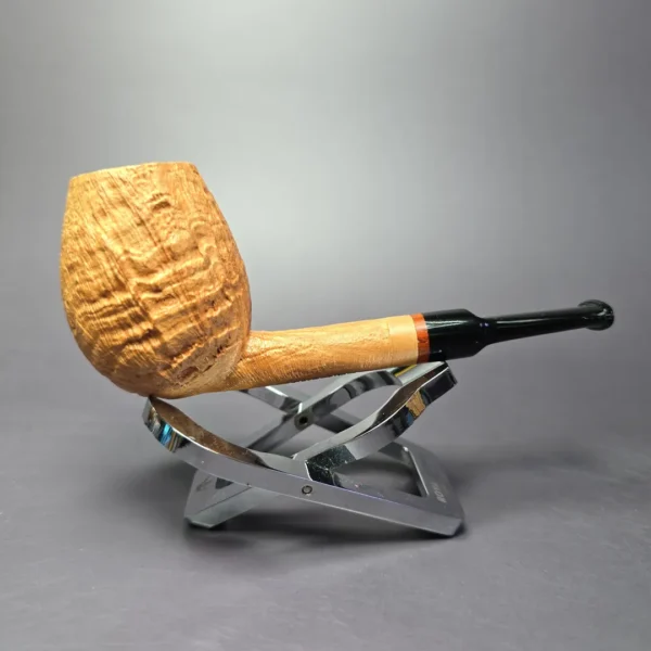 Proxima by Piero Vitale Natural Sandblasted Egg Briar Pipe, New - Image 2