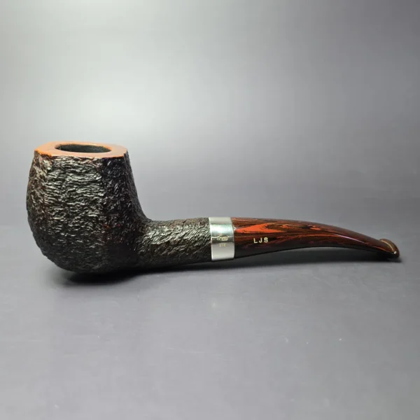 Ferndown Bark 3 Star Rusticated Panel Apple Estate Briar Pipe, English Estates - Image 2