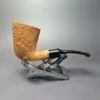 Proxima by Piero Vitale Natural Sandblasted Bent Dublin Briar Pipe, New - Image 2