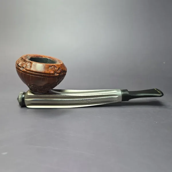 Kirsten CX Rusticated Metal & Briar Estate Pipe, American Estates - Image 2