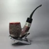 Il Ceppo Rusticated Oom Paul w/ Silver Estate Briar Pipe, Italian Estates - Image 2