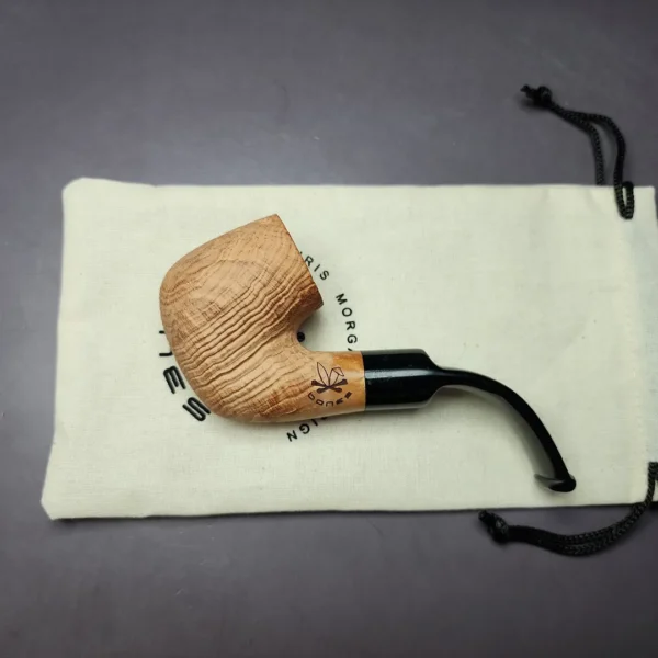 Morgan Bones Sandblasted Oom Paul Briar Pipe, New - Image 2