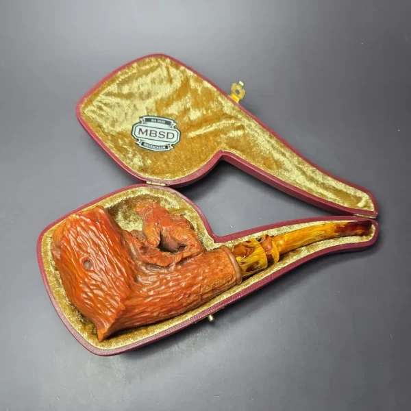 MBSD Meerschaum Masters by Karahan, Grizzly Bear, Block Meerschaum Pipe, New - Image 2