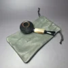 Vitale Sandblasted Squat Rhodesian w/ Horn (Two Star) Handmade Briar Pipe, New - Image 2