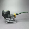 Smith House Sandblasted Apple w/ Imitation Amber Handmade Briar Pipe, New - Image 2