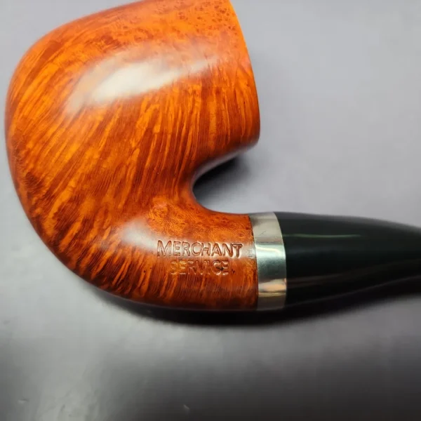 Merchant Service Smooth “Full Bent” Bent Billiard Artisan Briar Pipe, New - Image 2