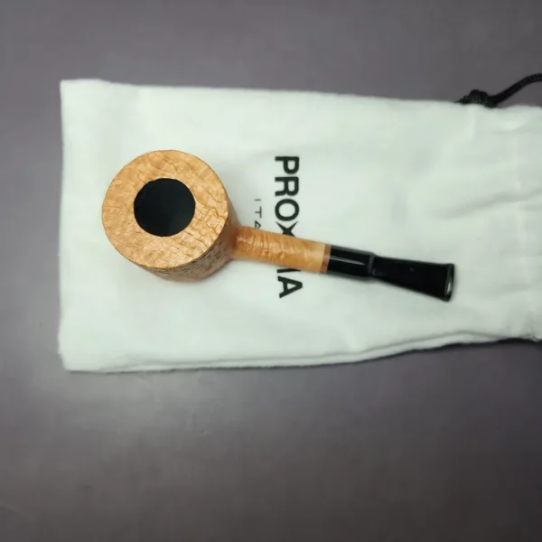 Proxima by Piero Vitale Sandblasted Pot Briar Pipe, New - Image 2