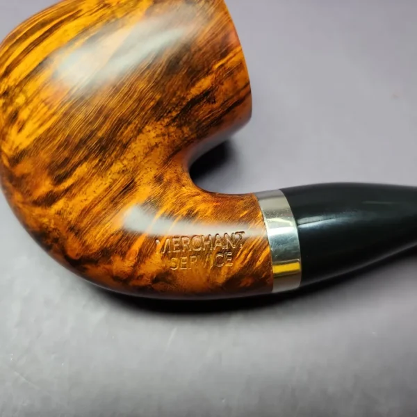 Merchant Service Smooth “Full Bent” Bent Billiard Artisan Briar Pipe, New - Image 2