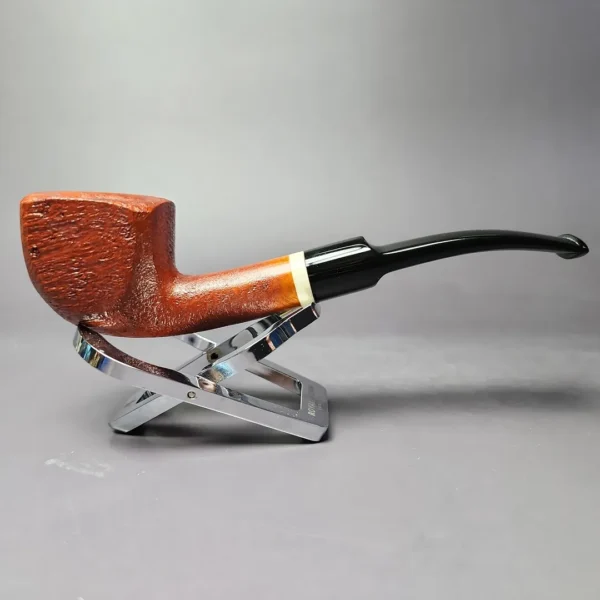 Sean Reum Glacier Sandblasted Panel Pot Briar Pipe, New - Image 2