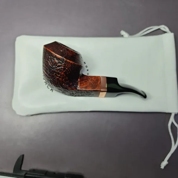 Morgan BlackJack 30 Sandblasted Bulldog Briar Pipe, New - Image 2