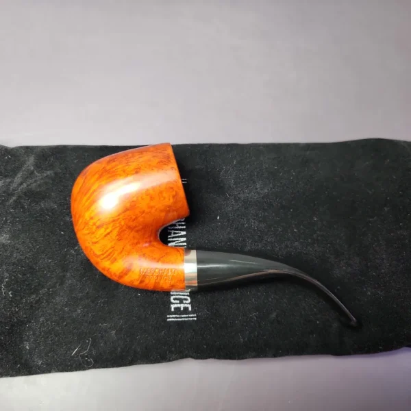 Merchant Service Smooth “Full Bent” Bent Billiard Artisan Briar Pipe, New - Image 2