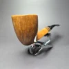 Viprati 2 Clover Smooth Panel Shank Dublin Estate Briar Pipe, Italian Estates - Image 3
