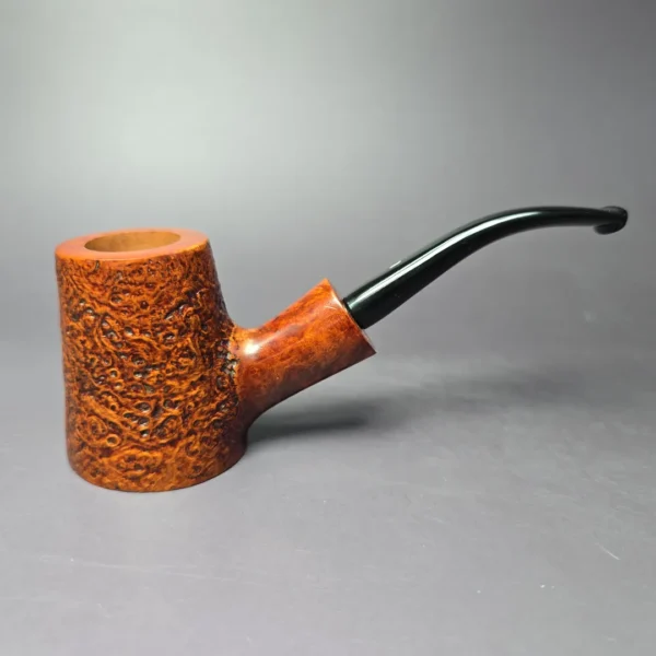 Ascorti Sabbia Di Oro Sandblasted Cherrywood Sitter Estate Briar Pipe, Unsmoked - Image 3