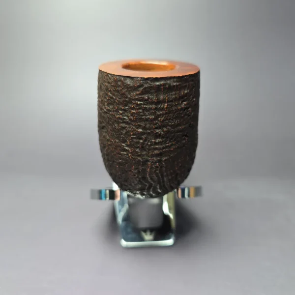 Merchant Service Originals by G. Polla Sandblasted Large Billiard Briar Pipe, New - Image 3