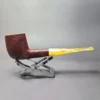 Sean Reum Glacier Sandblasted Billiard Estate Briar Pipe, New - Image 3