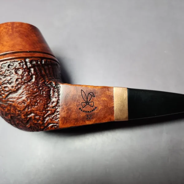 Morgan BlackJack 32 Partially Sandblasted Bulldog Briar Pipe, New - Image 3