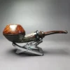 Karim Pipes Partially Rusticated Rhodesian Briar Pipe, Unsmoked - Image 3