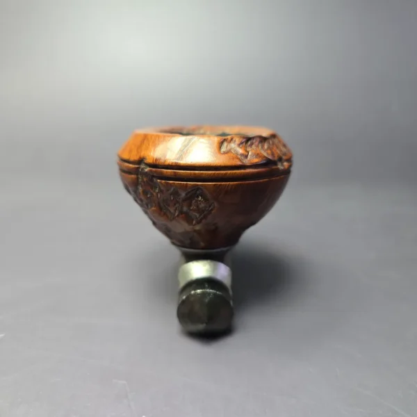 Kirsten CX Rusticated Metal & Briar Estate Pipe, American Estates - Image 3